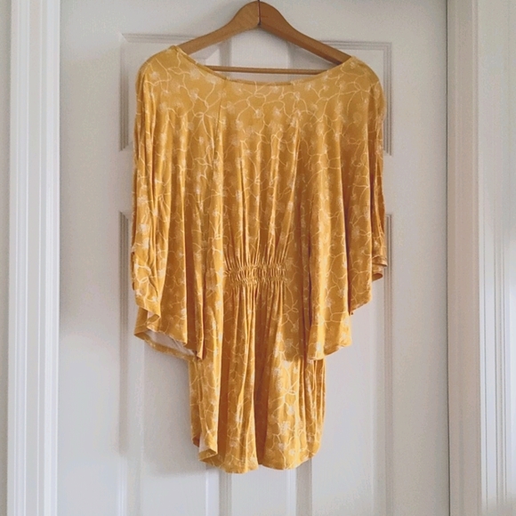 Flowy Mossimo Boho Golden Yellow Top - Picture 2 of 3